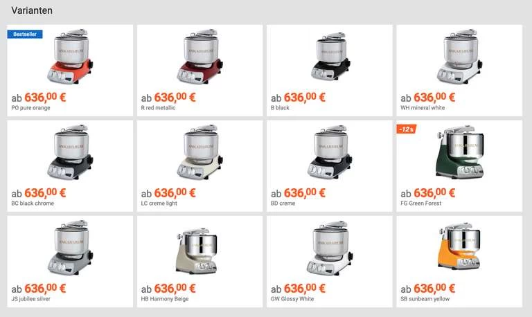 Für Die Hausmänner: Ankarsrum Original AKM6230 Alle Farben 636€