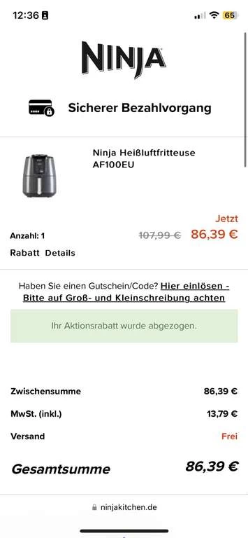 Ninja Heißluftfritteuse AF100EU (107,99€) Mit CB 86,39€ – Bild 5