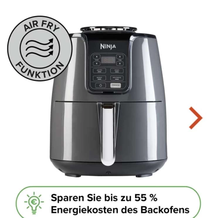 Ninja Heißluftfritteuse AF100EU (107,99€) Mit CB 86,39€