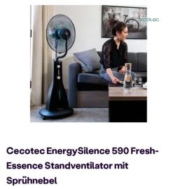 [ibood] Cecotec EnergySilence 590 Fresh-Essence Standventilator Mit Sprühnebel Für 67,90€ Inkl. Versand Anstatt 86,90€ - Eff. 20,71%