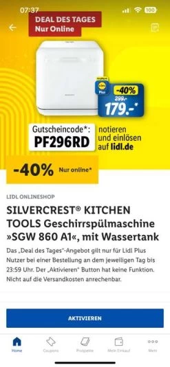 Silvercrest Kitchen Tools Geschirrspülmaschine