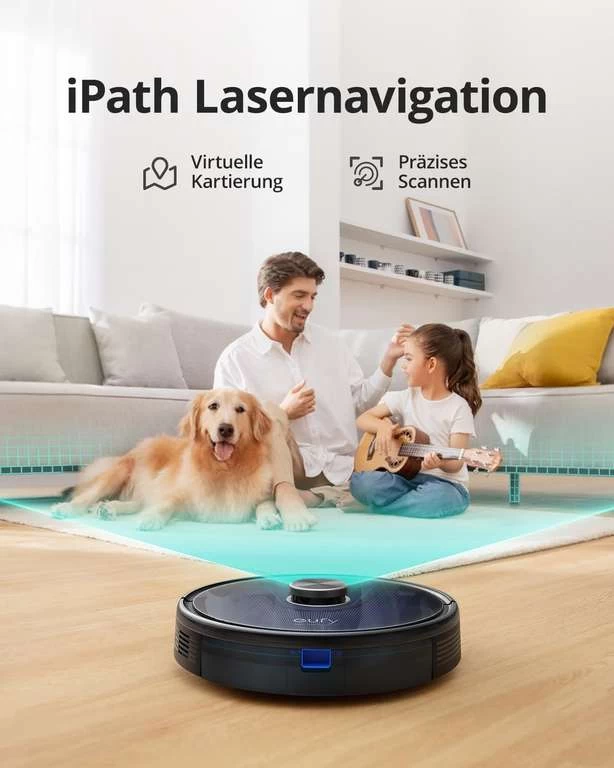 Eufy RoboVac L35 Hybrid+ Saug-/Wischroboter Mit Absaugstation (3200Pa, LDS-Kartografie, 200/200ml, Bis 157min Akku, App, Alexa) – Bild 3