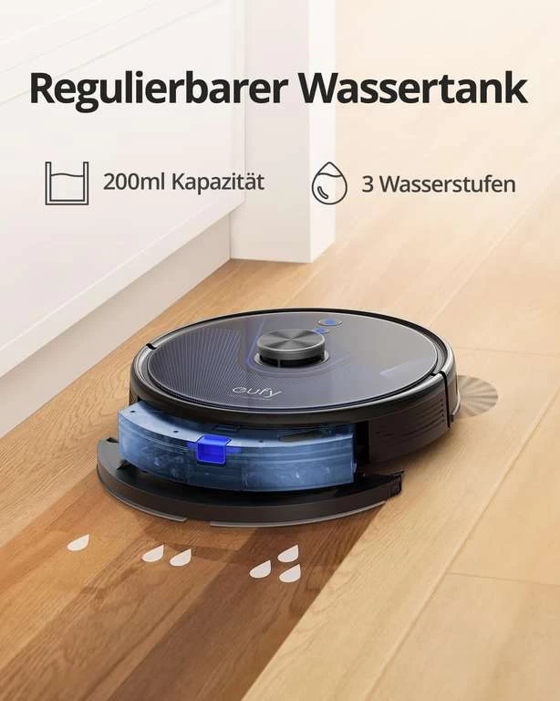 Eufy RoboVac L35 Hybrid+ Saug-/Wischroboter Mit Absaugstation (3200Pa, LDS-Kartografie, 200/200ml, Bis 157min Akku, App, Alexa) – Bild 5