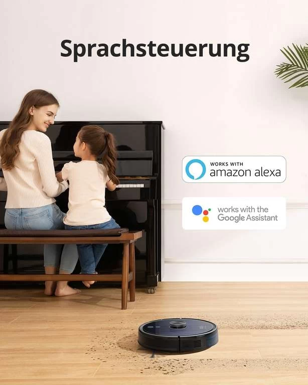 Eufy RoboVac L35 Hybrid+ Saug-/Wischroboter Mit Absaugstation (3200Pa, LDS-Kartografie, 200/200ml, Bis 157min Akku, App, Alexa) – Bild 7