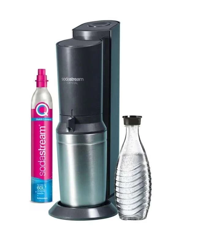 SodaStream Crystal 3.0 CQC Wassersprudler Titan Soda Stream 1x Karaffe 0,7l Und Zylinder