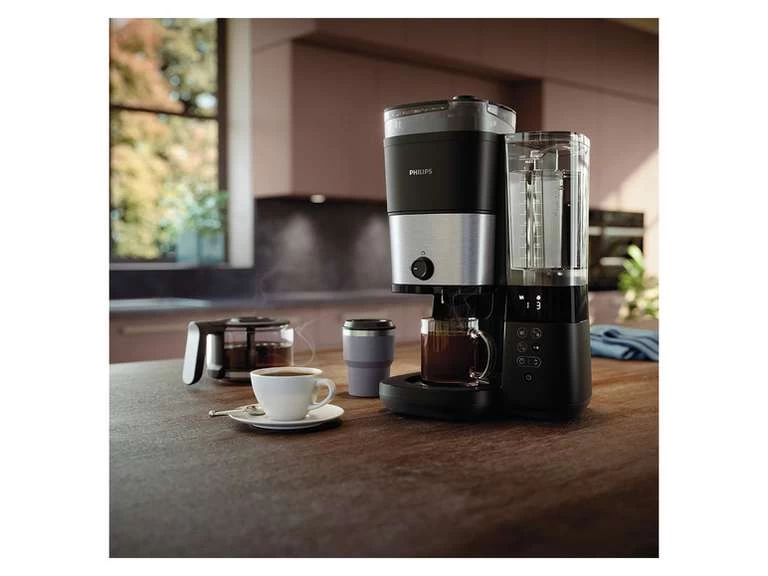 PHILIPS Kaffeemaschine Grind Brew HD7888/01, 1,25 L, Bis Zu 10 Tassen, Mit Integriertem Mahlwerk – Bild 7