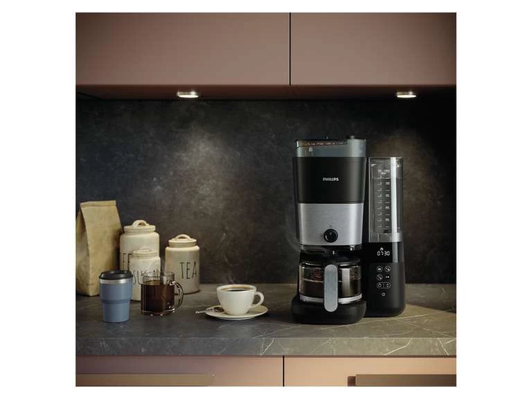 PHILIPS Kaffeemaschine Grind Brew HD7888/01, 1,25 L, Bis Zu 10 Tassen, Mit Integriertem Mahlwerk – Bild 8