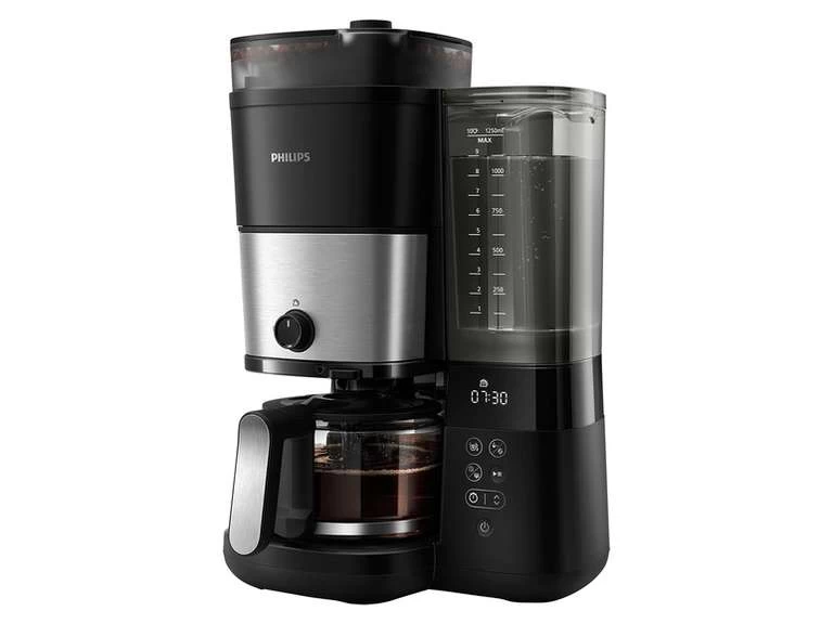 PHILIPS Kaffeemaschine Grind Brew HD7888/01, 1,25 L, Bis Zu 10 Tassen, Mit Integriertem Mahlwerk