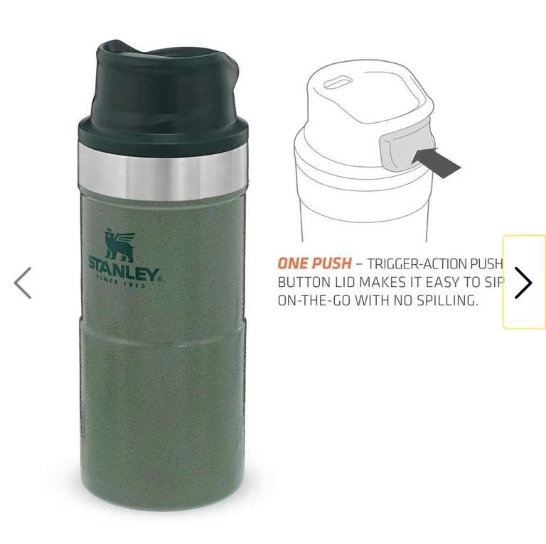 Stanley Classic Trigger Action Travel Mug 0,35 L - Hammertone Green | Thermoskanne | Lebenslange Garantie | Coffee To Go – Bild 3