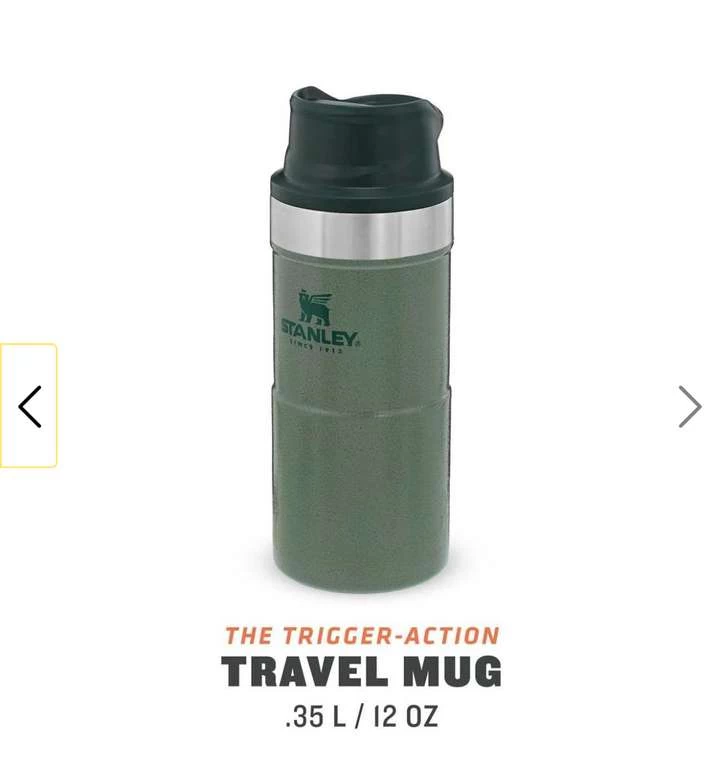 Stanley Classic Trigger Action Travel Mug 0,35 L - Hammertone Green | Thermoskanne | Lebenslange Garantie | Coffee To Go
