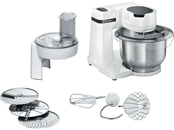 BOSCH MUMS2EW01 Küchenmaschine White (Rührschüsselkapazität: 3,8 Liter, 700 Watt)