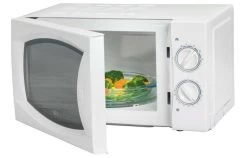 [POCO Bundesweit] Einfache Mikrowelle Ohne Schnickschnack, 700 W, Drehteller, Weiß Oder Silber Nur € 35.-